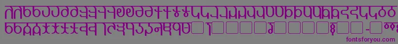 Qijomi-Schriftart – Violette Schriften auf grauem Hintergrund
