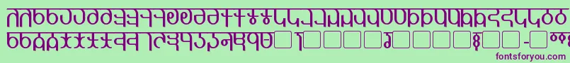 Qijomi Font – Purple Fonts on Green Background