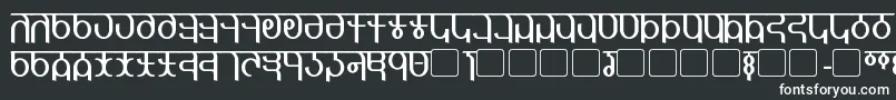 Qijomi-fontti – valkoiset fontit mustalla taustalla
