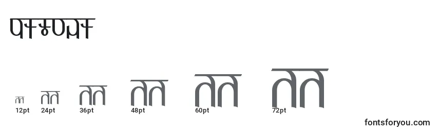 Größen der Schriftart Qijomi