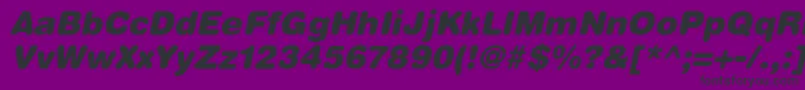 ContextRoundedBlackSsiBlackItalic Font – Black Fonts on Purple Background