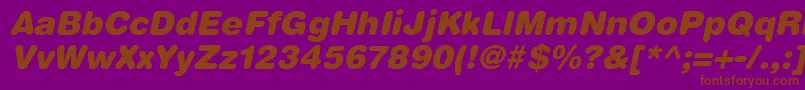 ContextRoundedBlackSsiBlackItalic Font – Brown Fonts on Purple Background