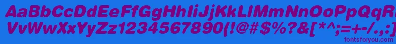 ContextRoundedBlackSsiBlackItalic Font – Purple Fonts on Blue Background