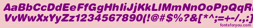 ContextRoundedBlackSsiBlackItalic Font – Purple Fonts on Pink Background