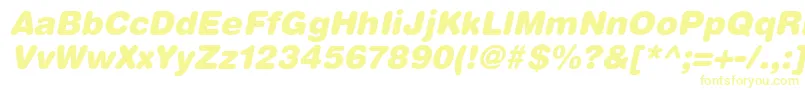 ContextRoundedBlackSsiBlackItalic Font – Yellow Fonts on White Background