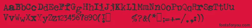 Haldasma Font – Black Fonts on Red Background