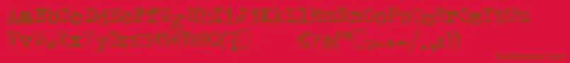Haldasma Font – Brown Fonts on Red Background