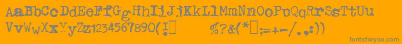 Haldasma Font – Gray Fonts on Orange Background