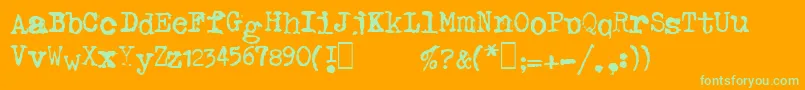 Haldasma Font – Green Fonts on Orange Background