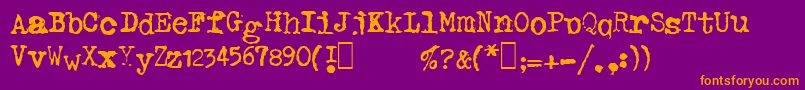 Haldasma Font – Orange Fonts on Purple Background