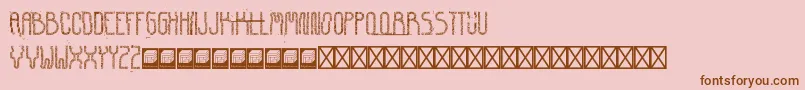 CorruptedDemocrazy Font – Brown Fonts on Pink Background