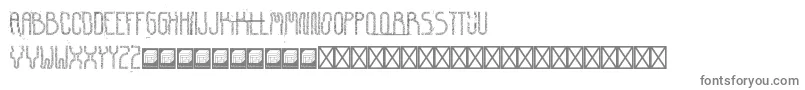 フォントCorruptedDemocrazy – 白い背景に灰色の文字