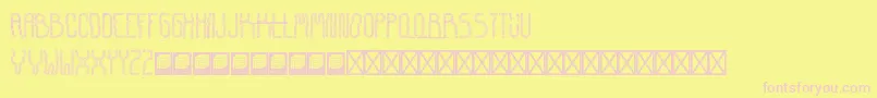 CorruptedDemocrazy Font – Pink Fonts on Yellow Background