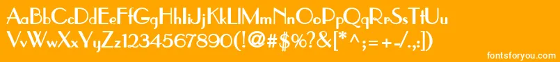 ParisBold Font – White Fonts on Orange Background