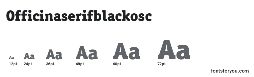 Размеры шрифта Officinaserifblackosc