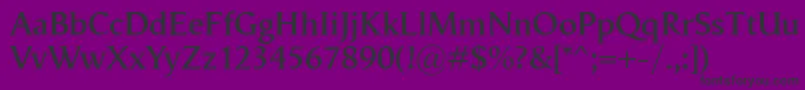 VegaAntikvaSemibold Font – Black Fonts on Purple Background