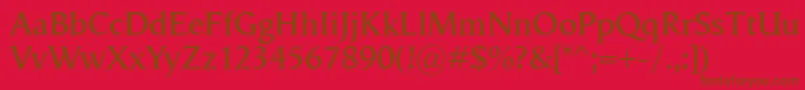 VegaAntikvaSemibold Font – Brown Fonts on Red Background