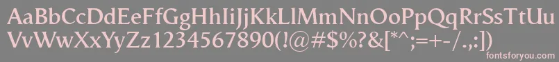 VegaAntikvaSemibold Font – Pink Fonts on Gray Background