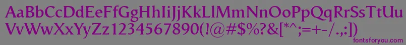 VegaAntikvaSemibold Font – Purple Fonts on Gray Background