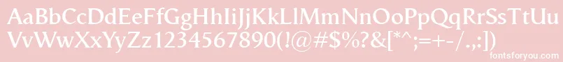 VegaAntikvaSemibold Font – White Fonts on Pink Background