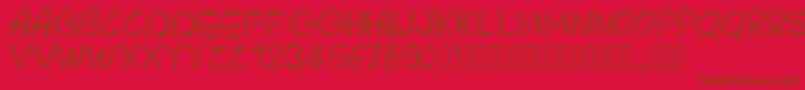Pwroundedscratch Font – Brown Fonts on Red Background
