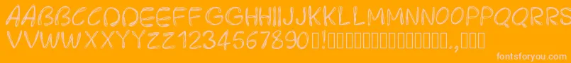 Pwroundedscratch Font – Pink Fonts on Orange Background