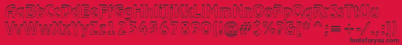 RewinderdemishRegular Font – Black Fonts on Red Background