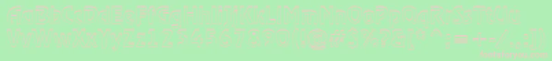 RewinderdemishRegular Font – Pink Fonts on Green Background