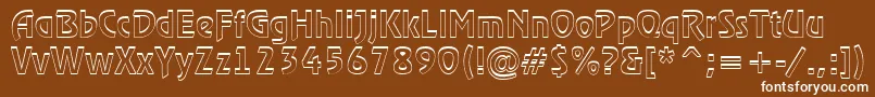 fuente RewinderdemishRegular – Fuentes Blancas Sobre Fondo Marrón