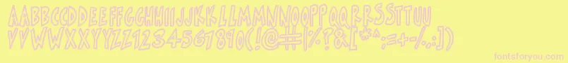 Skinnymalink Font – Pink Fonts on Yellow Background