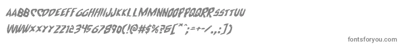 フォントCyrusexpandital – 白い背景に灰色の文字