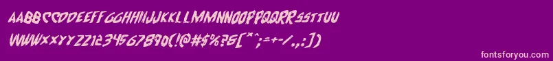 Cyrusexpandital Font – Pink Fonts on Purple Background