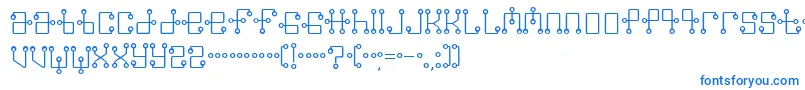 フォントGreenwichMean – 白い背景に青い文字