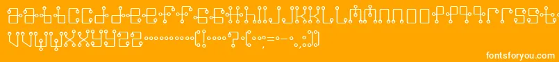 GreenwichMean Font – White Fonts on Orange Background
