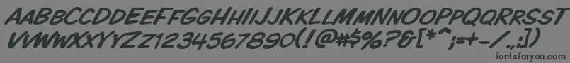 Vtckomixationscitalic Font – Black Fonts on Gray Background