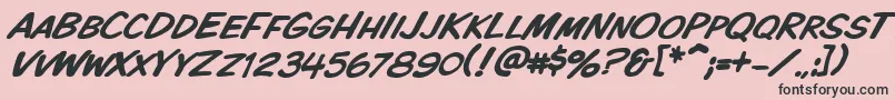 Vtckomixationscitalic Font – Black Fonts on Pink Background