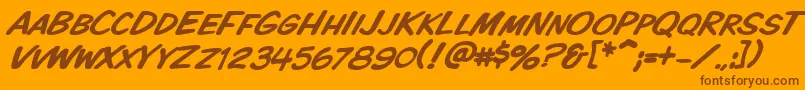 Vtckomixationscitalic Font – Brown Fonts on Orange Background