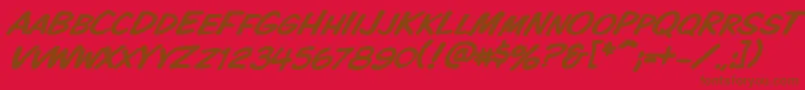 Vtckomixationscitalic Font – Brown Fonts on Red Background