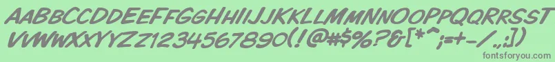 Vtckomixationscitalic Font – Gray Fonts on Green Background