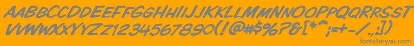 Vtckomixationscitalic Font – Gray Fonts on Orange Background