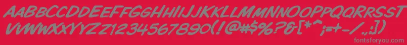Vtckomixationscitalic Font – Gray Fonts on Red Background