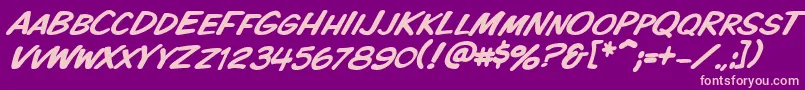 Vtckomixationscitalic Font – Pink Fonts on Purple Background