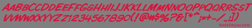 Шрифт Vtckomixationscitalic – красные шрифты на сером фоне