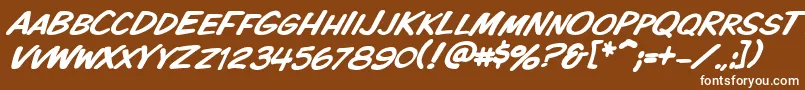 Vtckomixationscitalic Font – White Fonts on Brown Background