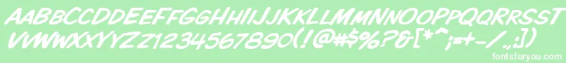 Vtckomixationscitalic Font – White Fonts on Green Background