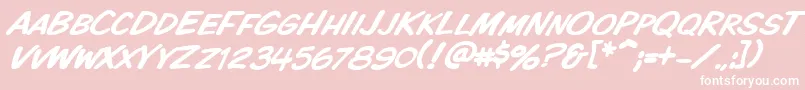 Vtckomixationscitalic Font – White Fonts on Pink Background