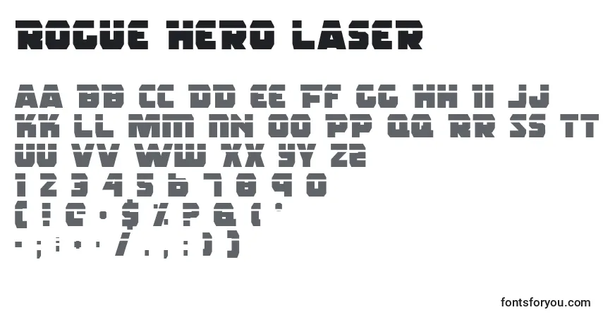 Schriftart Rogue Hero Laser – Alphabet, Zahlen, spezielle Symbole