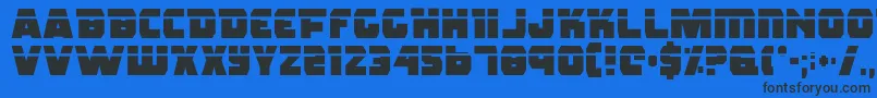 フォントRogue Hero Laser – 黒い文字の青い背景