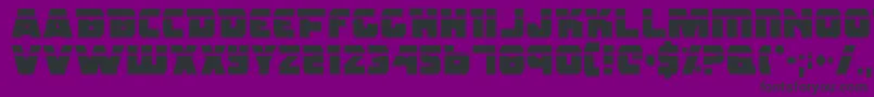 フォントRogue Hero Laser – 紫の背景に黒い文字