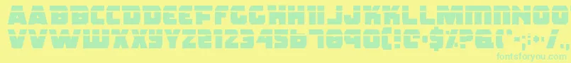 Rogue Hero Laser Font – Green Fonts on Yellow Background